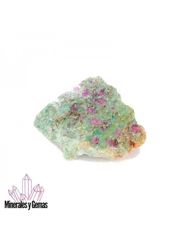 Rubí con Fucsita en Bruto de 3 cm.