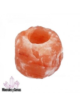 Portavelas de Sal del Himalaya 10 cm