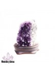 Drusa de Amatista Con Base de Madera 500-700 gr