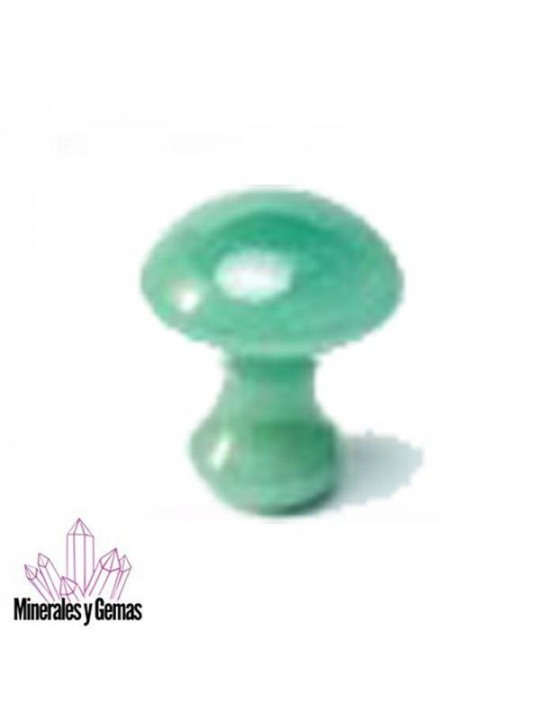 Masajeador de Jade Verde Champiñón 3.5 cm