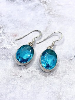 Pendientes de Topacio Azul...