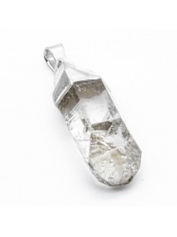 Colgante de Cuarzo Blanco Punta en Bruto