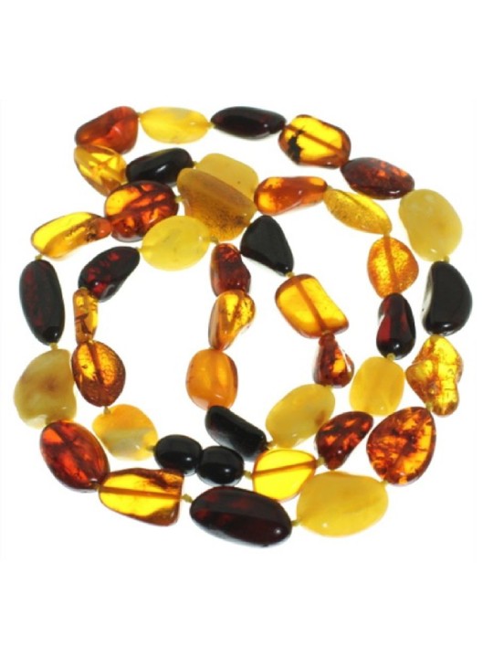 Collar de Ámbar Multicolor 60 cm