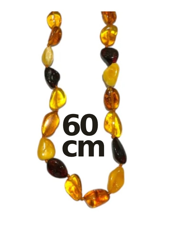 Collar de Ámbar Multicolor 60 cm