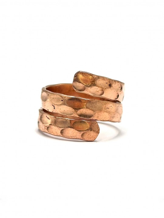 Anillo de Cobre Espiral Adaptable