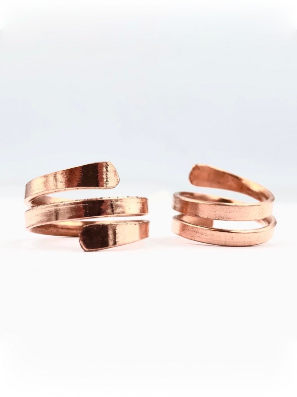 Anillo de Cobre Espiral Adaptable