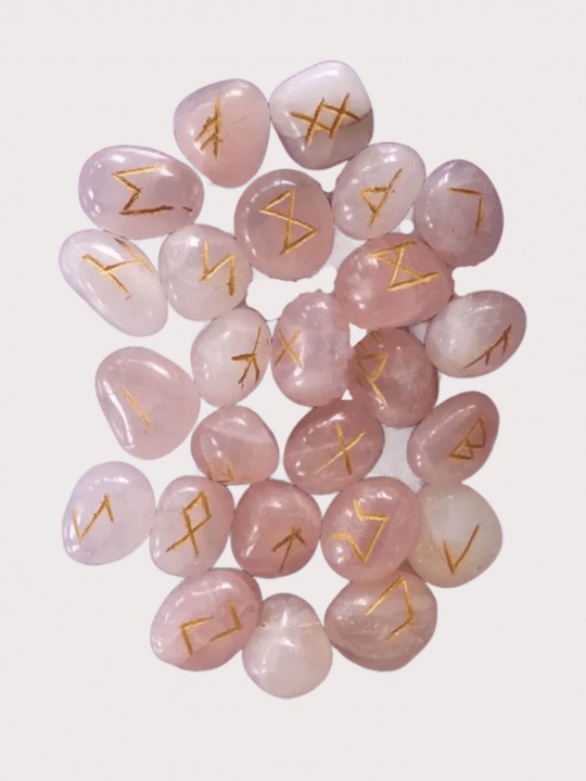 Runas Vikingas de Cuarzo Rosa